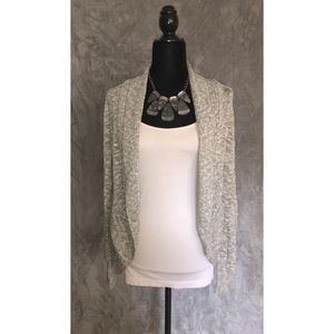 Grey open cardigan